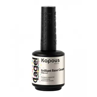 2940 Базовое покрытие с шиммером Молочная поталь "Brilliant Base Coat Milky Leaf" "Lagel" 15 мл