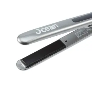 03-400 Silver Щипцы для волос DEWAL PRO OCEAN, серебро, 25х90мм, с терморег., керамико-турмалиновое покрытие, 35Вт