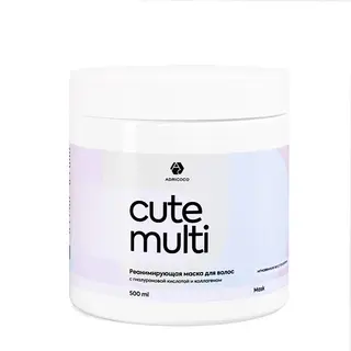 Реанимирующая маска для волос ADRICOCO CUTE MULTI с гиалуроновой кислотой, 500 мл
