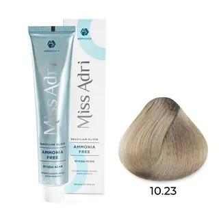 10,23 платиновый блонд перлам.золотистый крем-краска Miss Adri Brazilian Elixir Ammonia free 100мл
