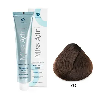 7,0 блонд крем-краска Miss Adri Brazilian Elixir Ammonia free 100мл