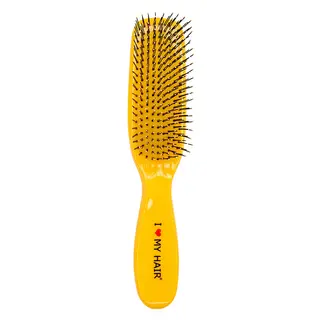 Парикмахерская щетка I LOVE MY HAIR "Spider" 1501 желтая глянцевая M