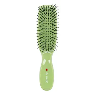 Парикмахерская щетка I LOVE MY HAIR "Spider" 1503 зеленая глянцевая S