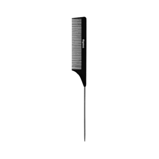 Расческа парикмахерская с металлическим хвостиком 231*27 мм "Carbon fiber" KAPOUS